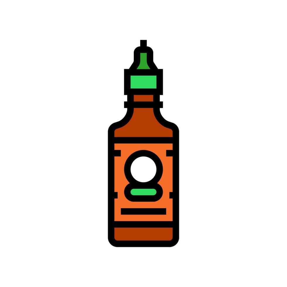sriracha condiment color icon illustration vector