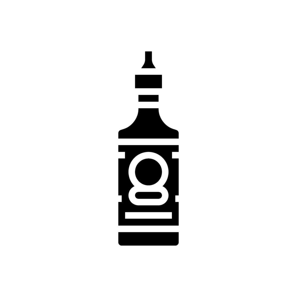 sriracha condiment glyph icon illustration vector