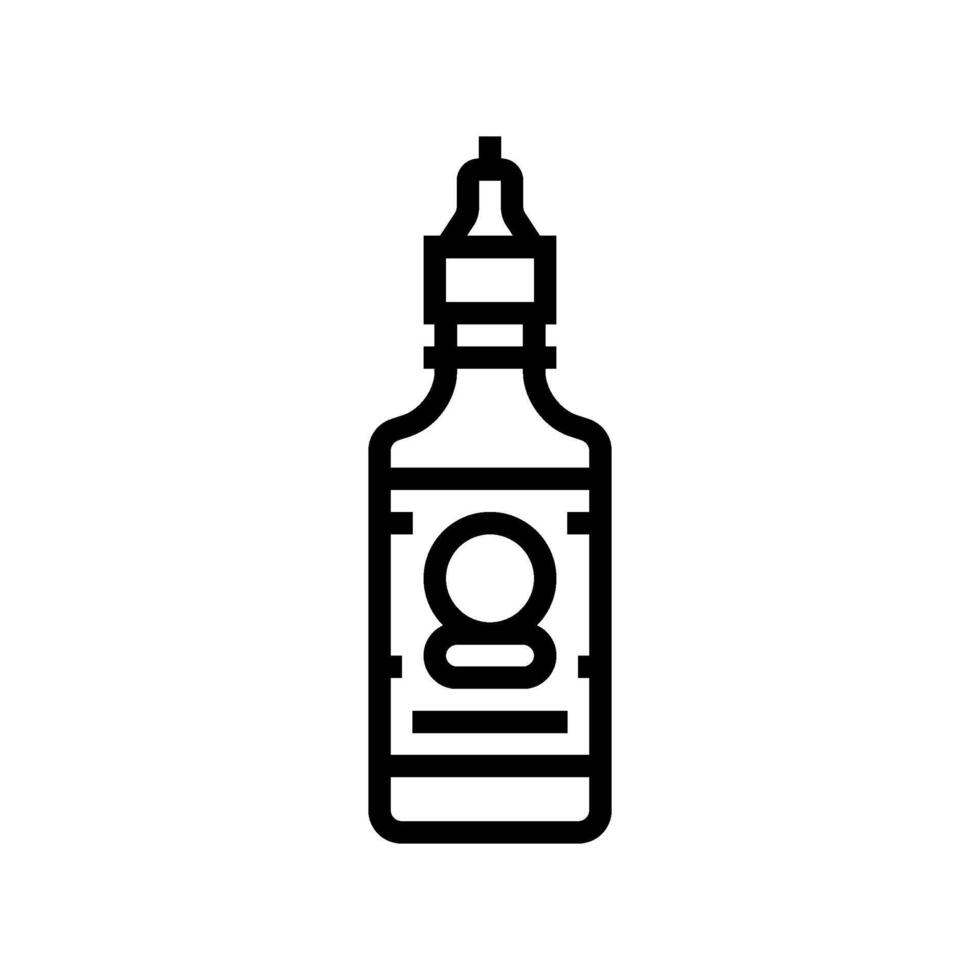 sriracha condiment line icon illustration vector