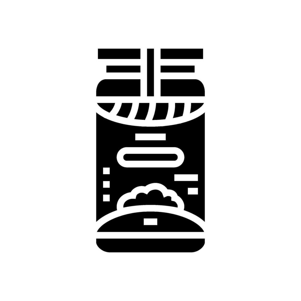 tahini condiment glyph icon illustration vector