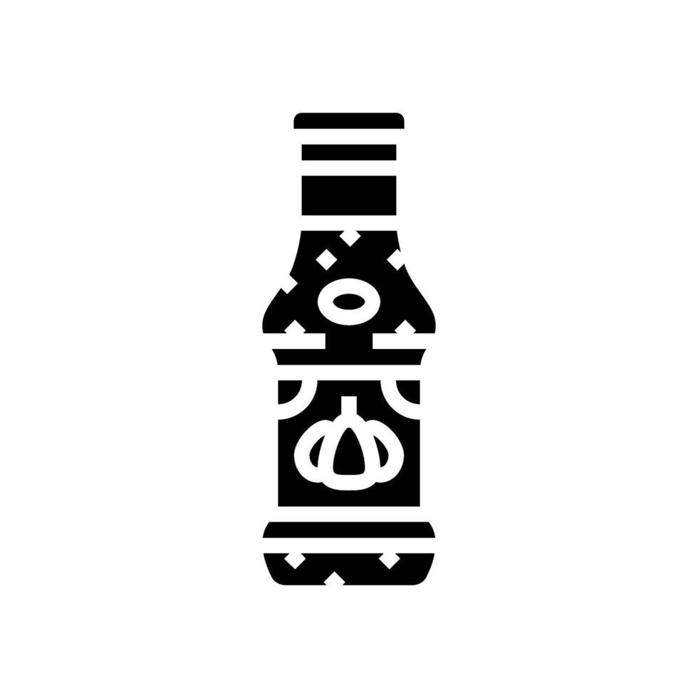 garlic sauce condiment glyph icon illustration vector