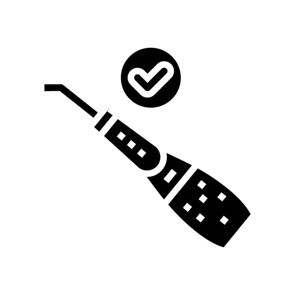 using water flosser oral care glyph icon illustration vector