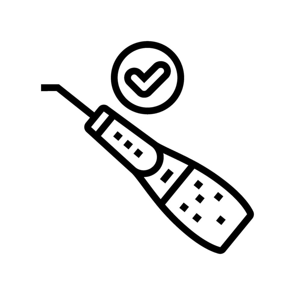 using water flosser oral care line icon illustration vector