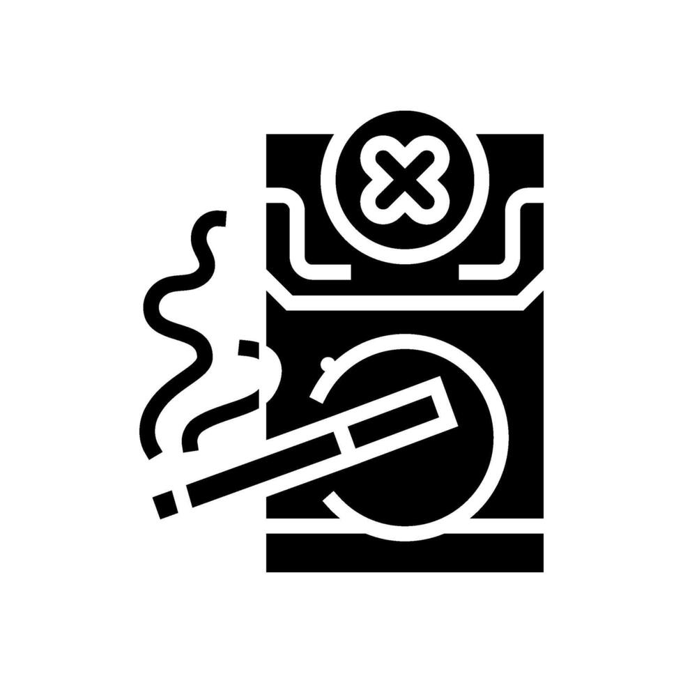 avoiding tobacco product oral care glyph icon illustration vector