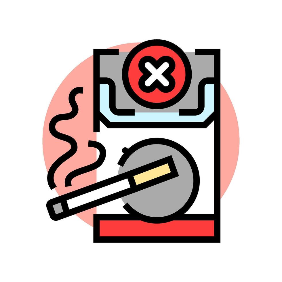 avoiding tobacco product oral care color icon illustration vector