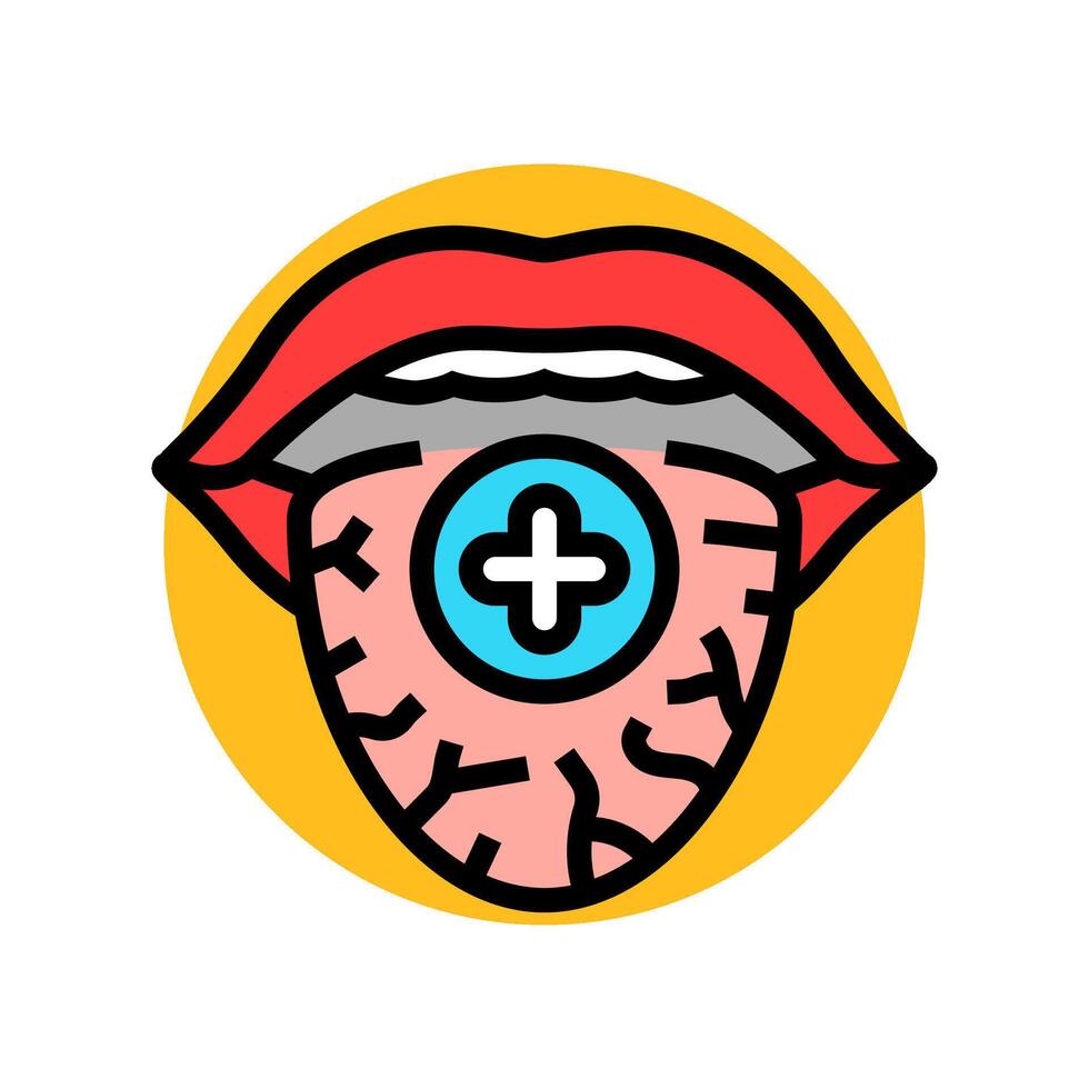 managing dry mouth oral care color icon illustration vector