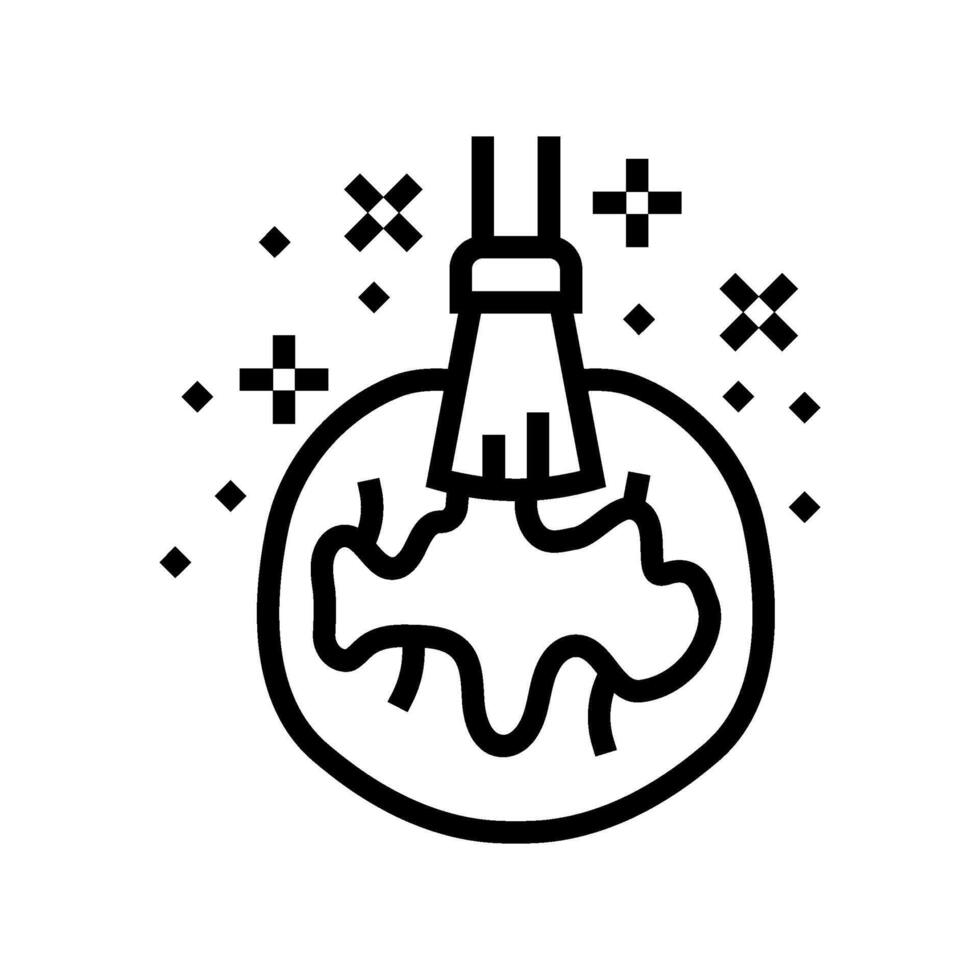 using dental sealants oral care line icon illustration vector