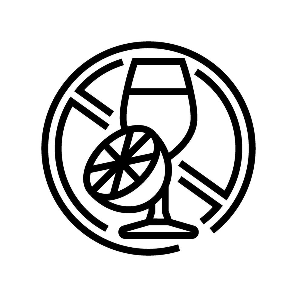 avoiding acidic foods drinks line icon illustration vector