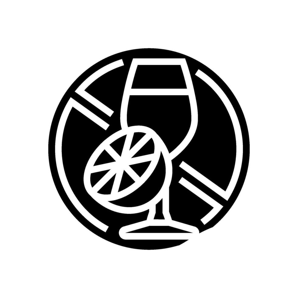 avoiding acidic foods drinks glyph icon illustration vector