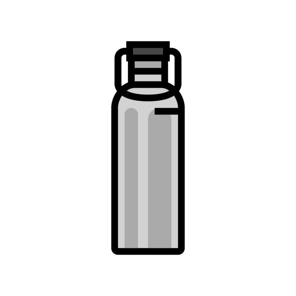 water bottle titanium color icon illustration vector