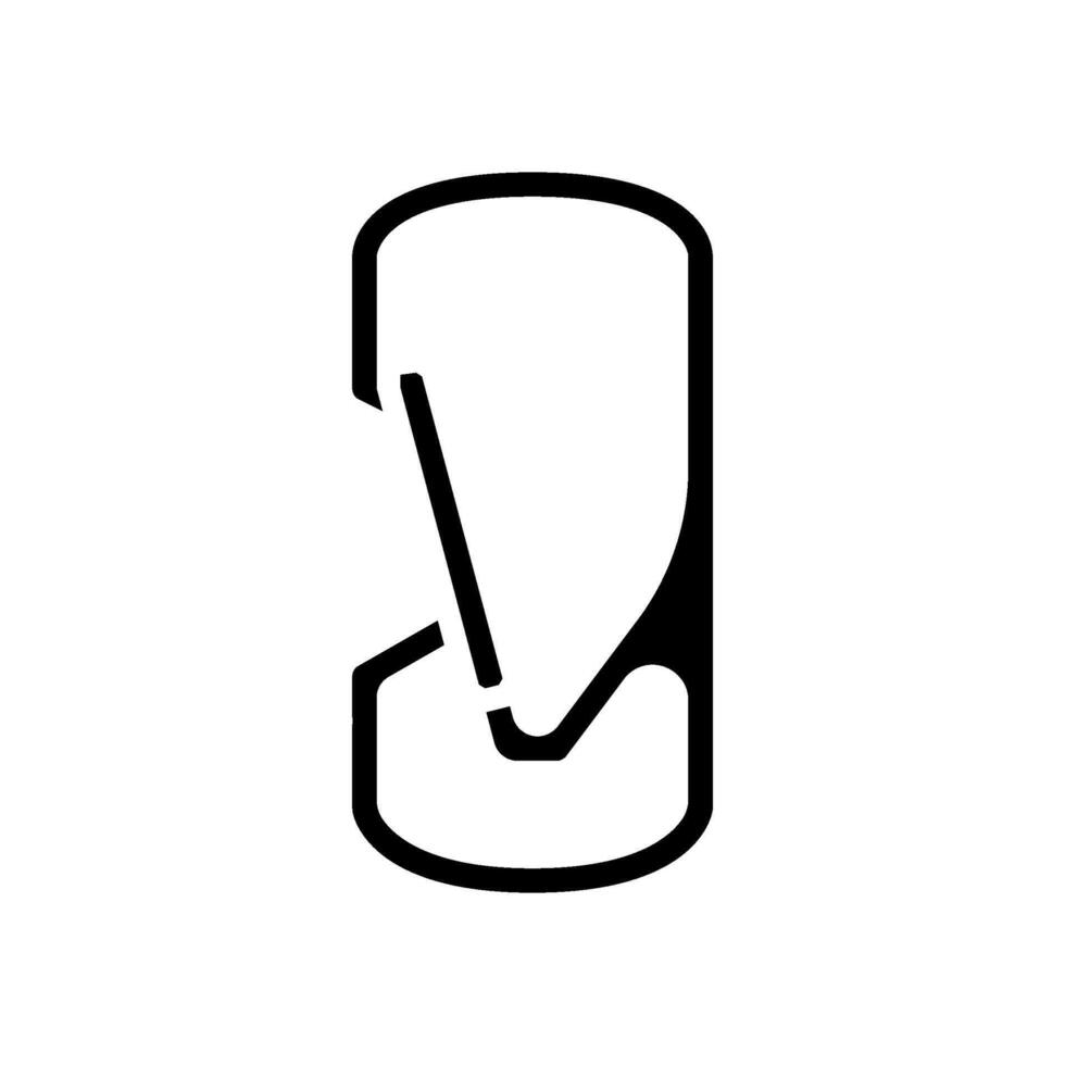 carabiners titanium ultralight glyph icon illustration vector
