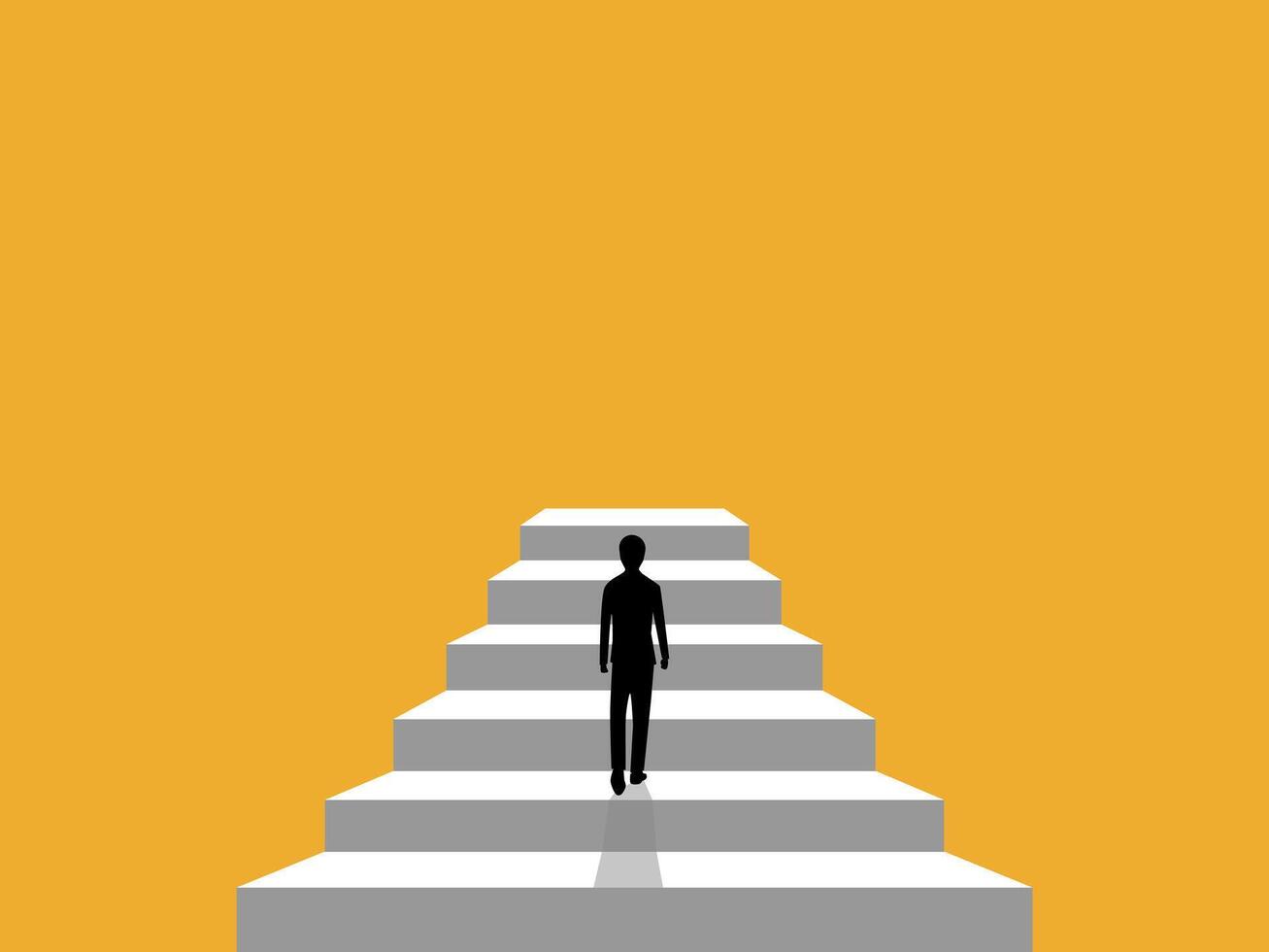 development ,Businessman Climbing the Ladder Step by Step vector