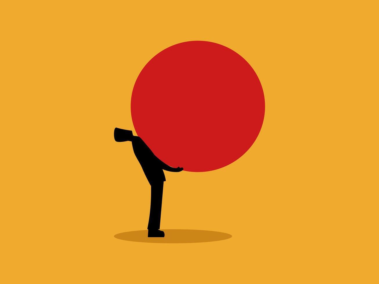 Endure hard work, businessmen bear heavy burdens vector