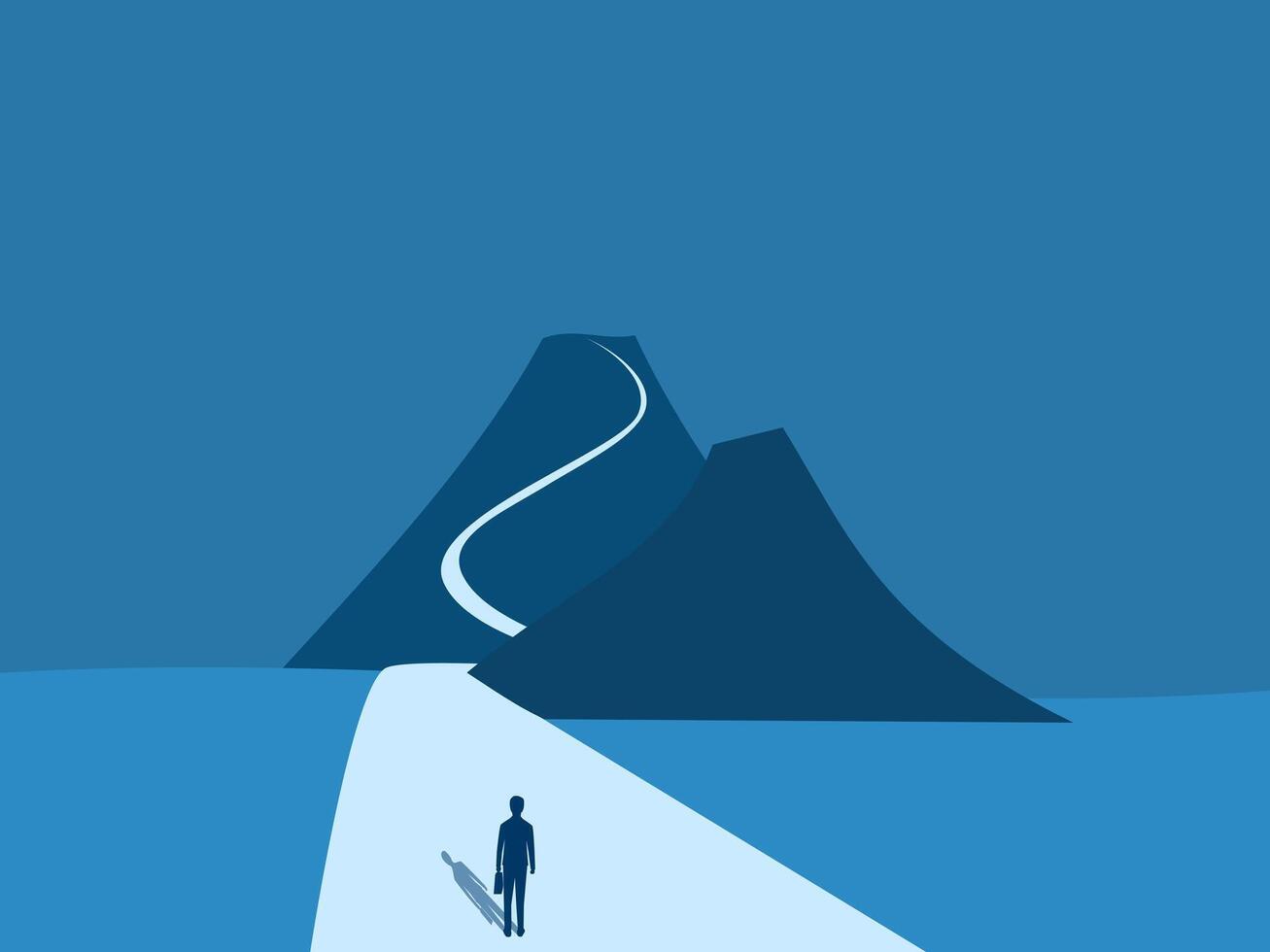 Stable, businessmen are confident on the path to the top vector