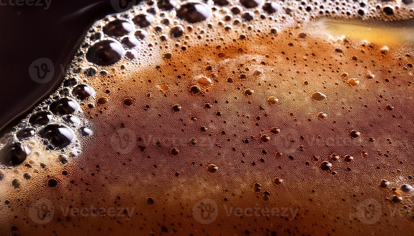 Rich Coffee Brew With Bubbles in a Close-Up View During Late Morning Preparation photo