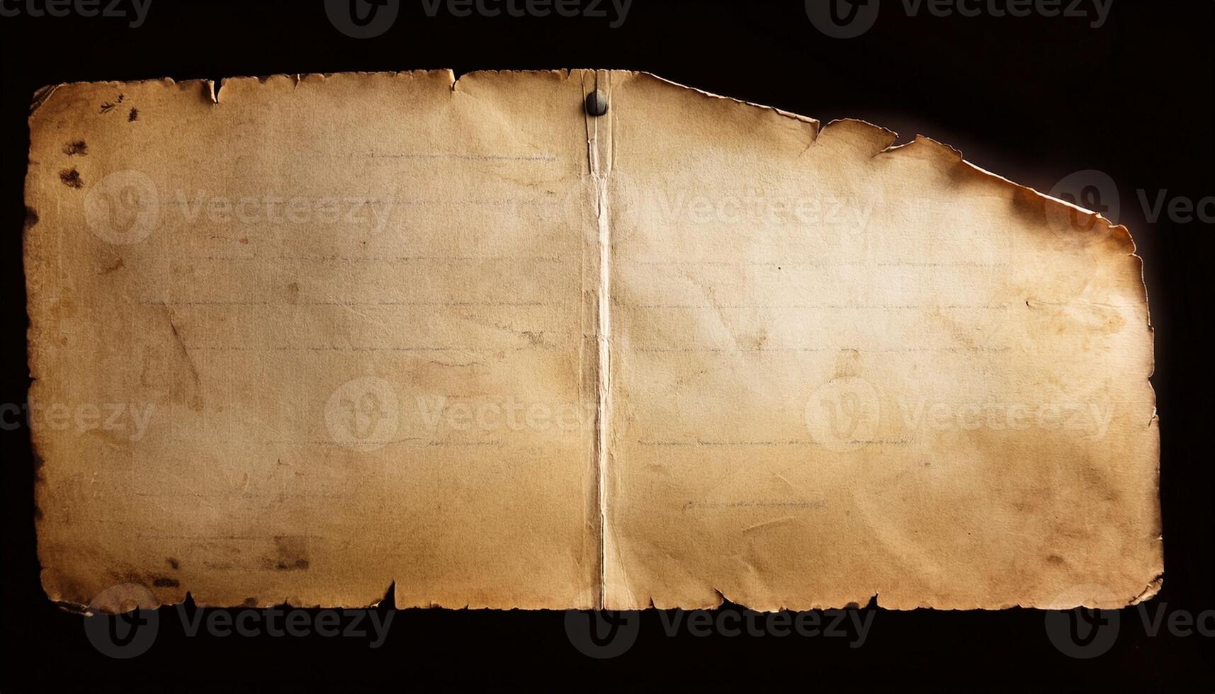 Old Parchment Document With Worn Edges Showcasing Faded Writing and Historical Significance photo