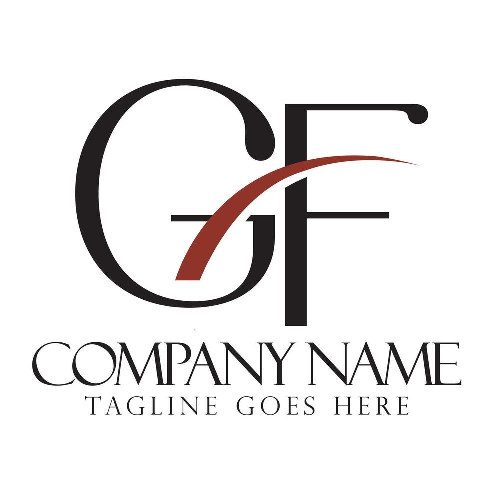 Letter GF or FG logo design symbol icon emblem Free vector