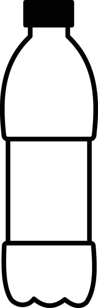 Plastic bottle icon, line design vector