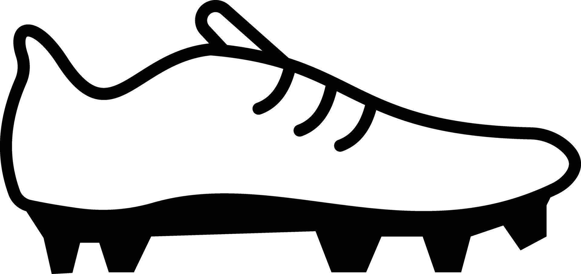 Football shoe icon outline. Sport pair. Running spikes, in trendt style vector
