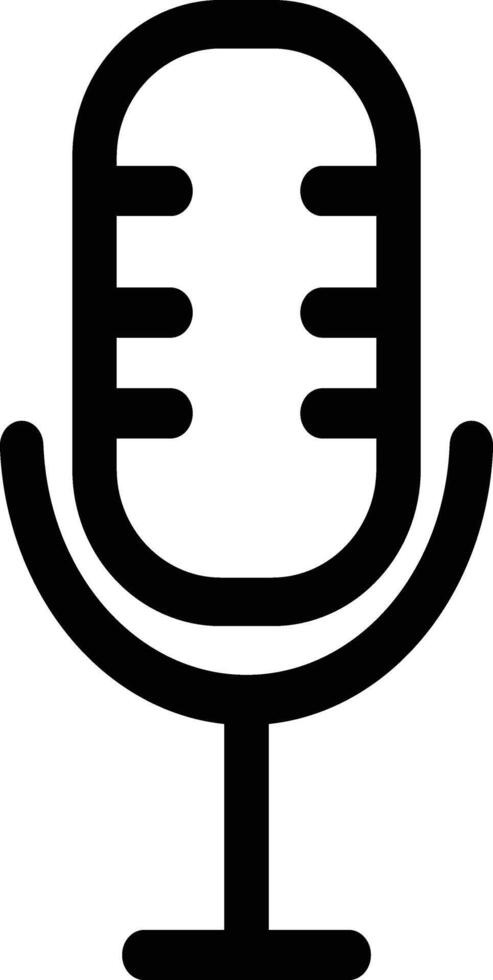 Microphone, linear style icon. Represents a microphone for recording or speaking. illustration vector