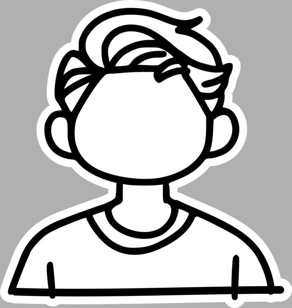 Vintage Faceless Character Illustration, Black and White Style vector