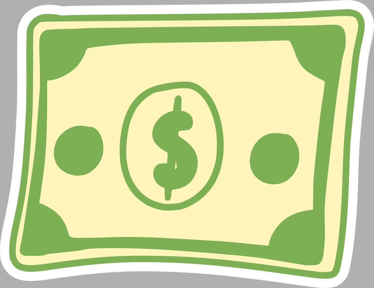 Vintage Money Illustration, Handcrafted Ink Drawing vector