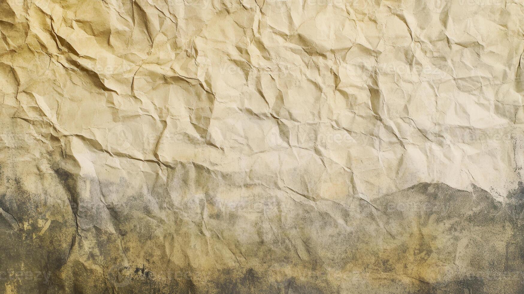 Crumpled paper texture background with grunge effect photo