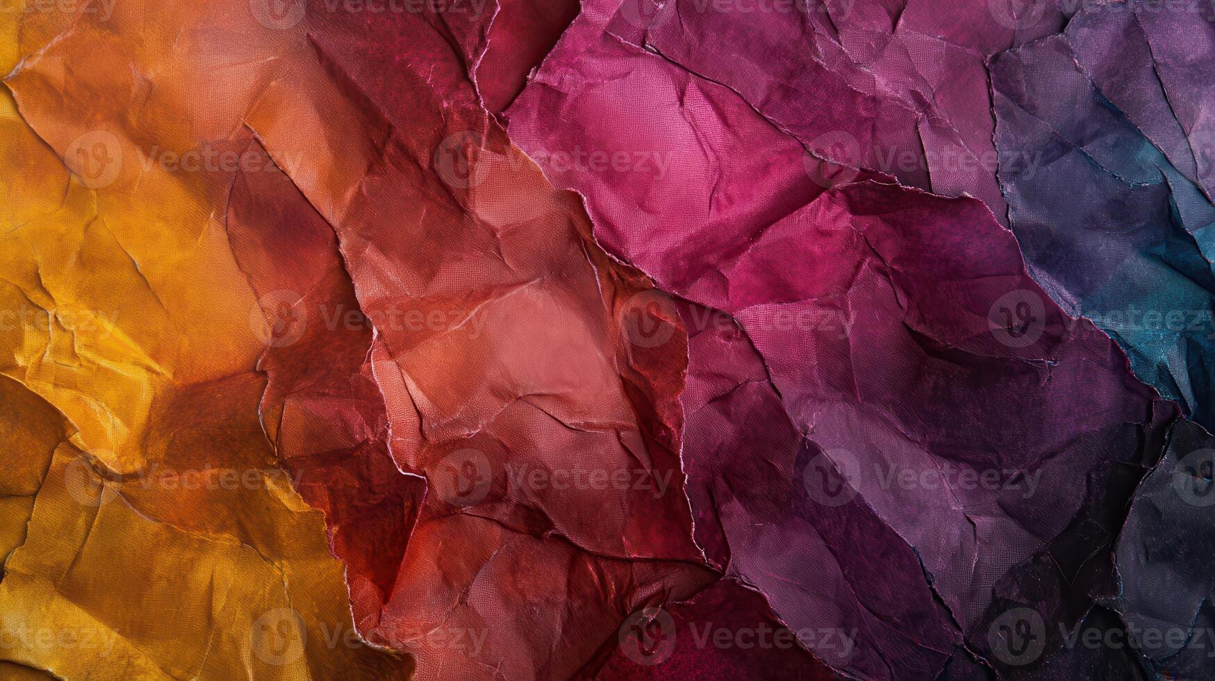 Colorful crumpled paper background with different colors photo