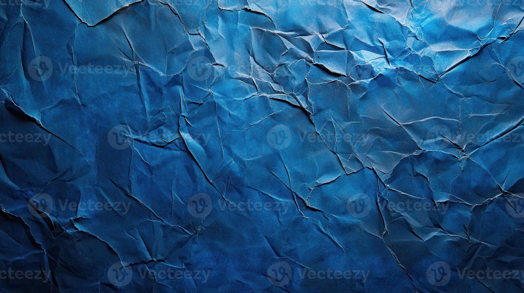 Crumpled blue paper texture background photo
