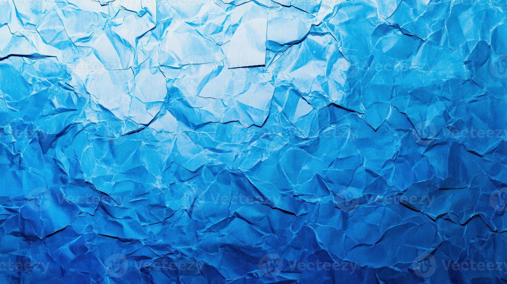 Crumpled blue paper texture background photo