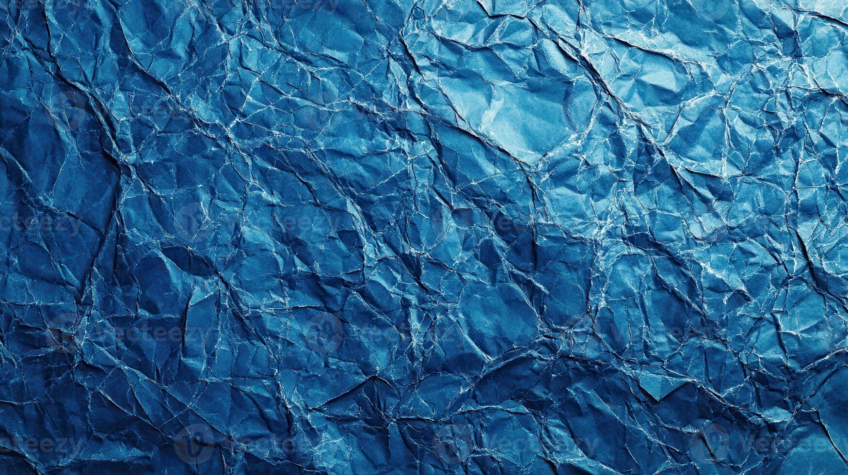 Crumpled blue paper background photo