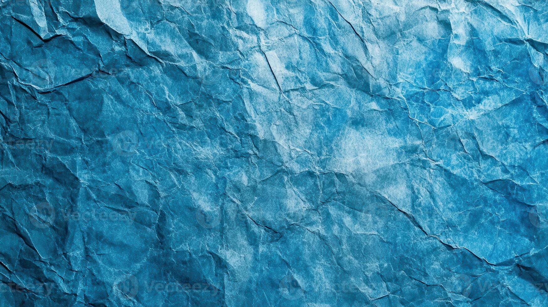 Crumpled blue paper texture background photo