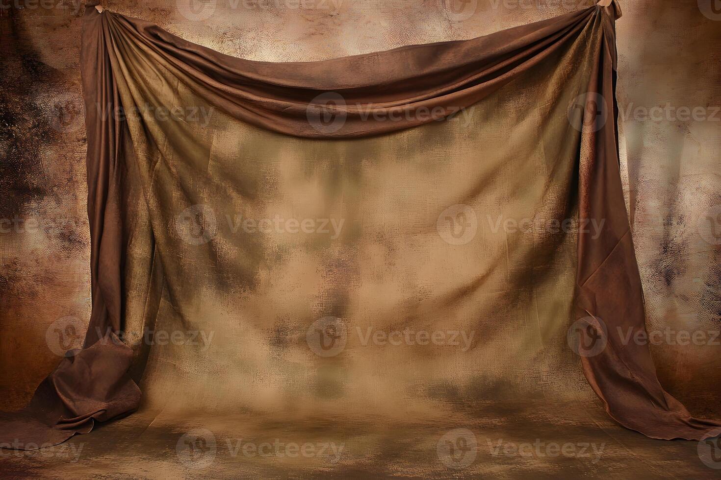 Brown draped backdrop, studio, textured wall, photography photo