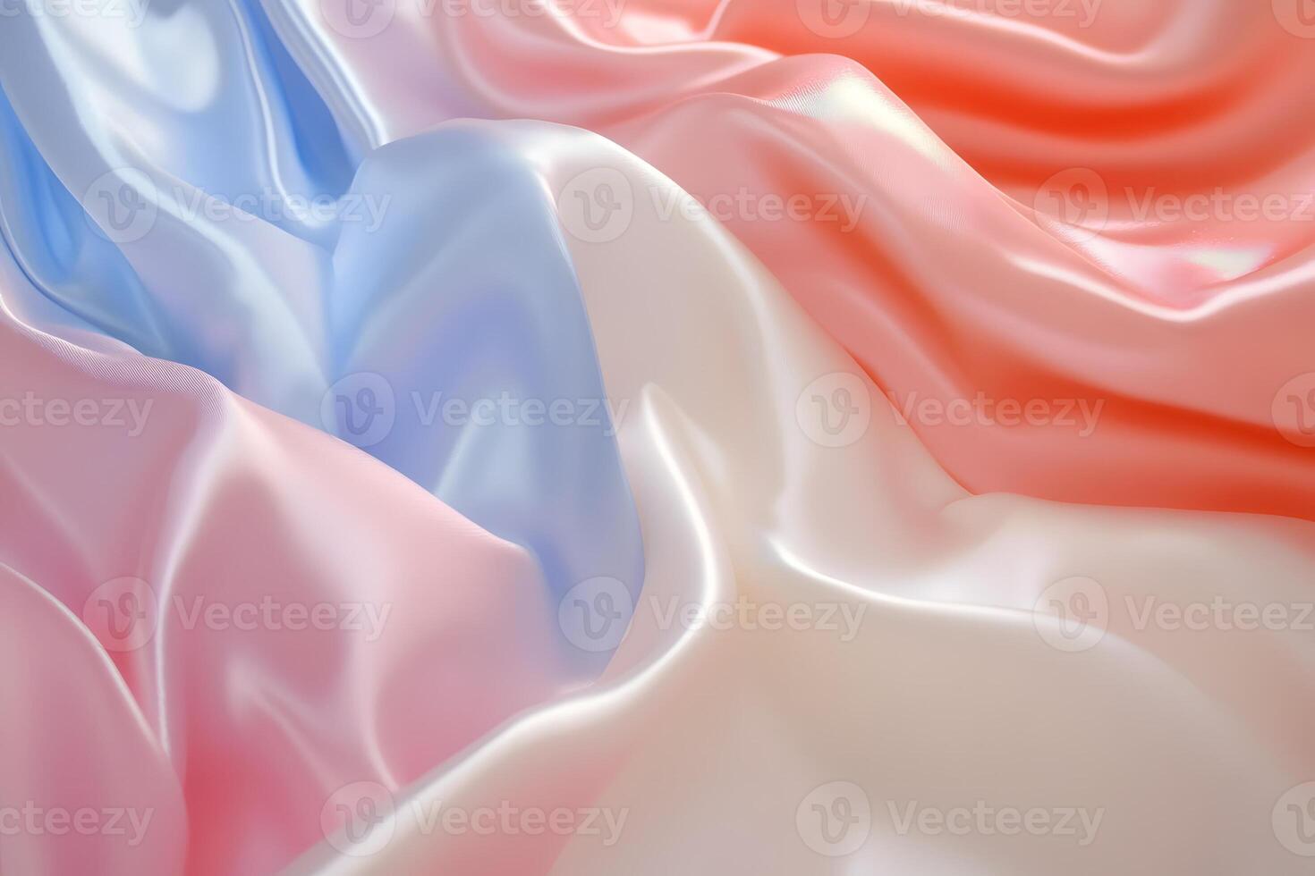 Pastel silk fabric waves, close-up studio shot, soft background, textile design photo
