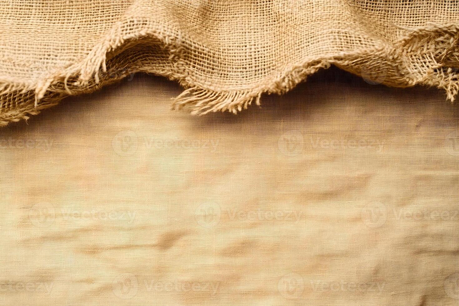 Rustic burlap fabric texture background photo