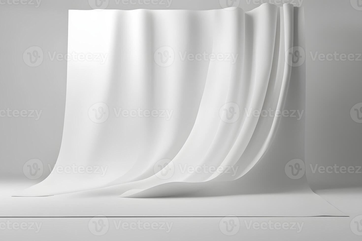White Drape Studio Background Reveal photo