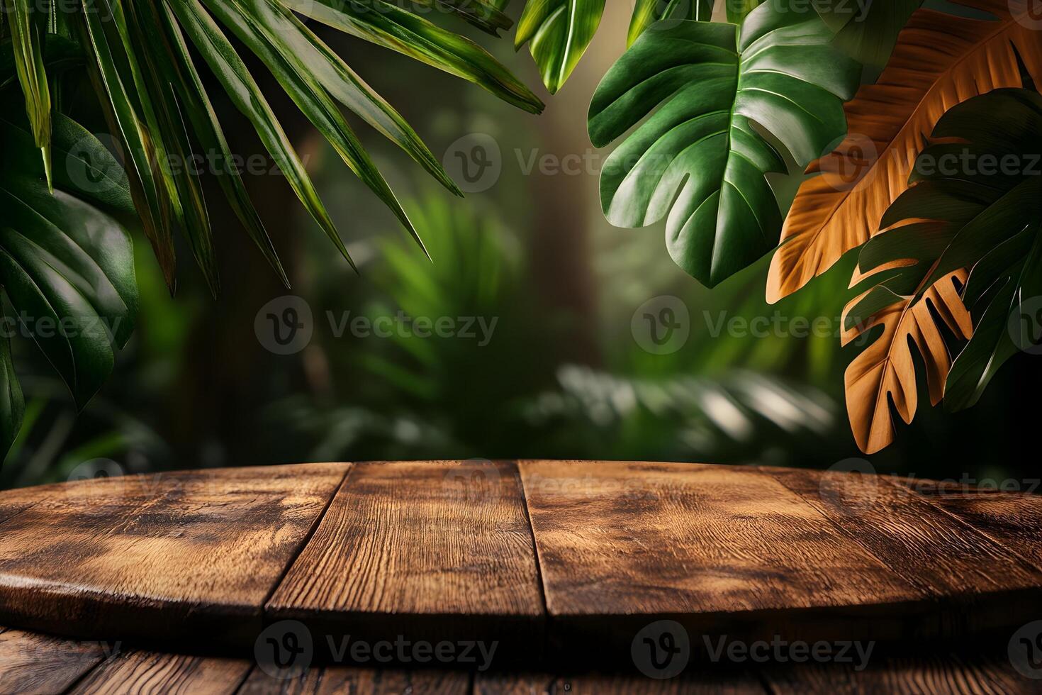 Tropical Jungle Wooden Table Display photo
