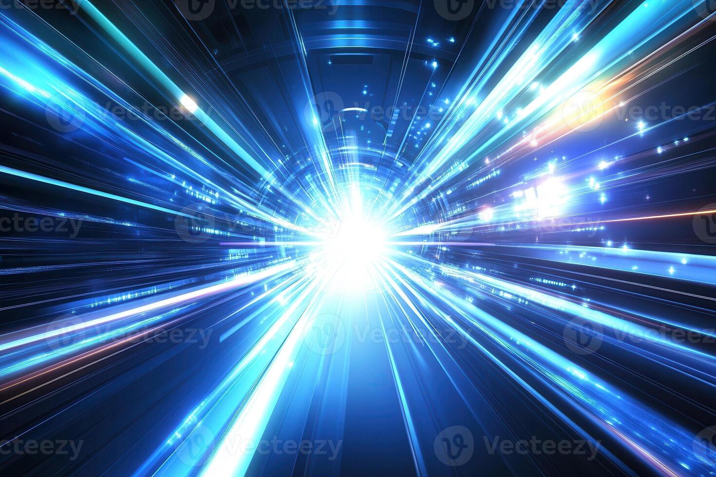 Abstract representation of light and motion in space. photo