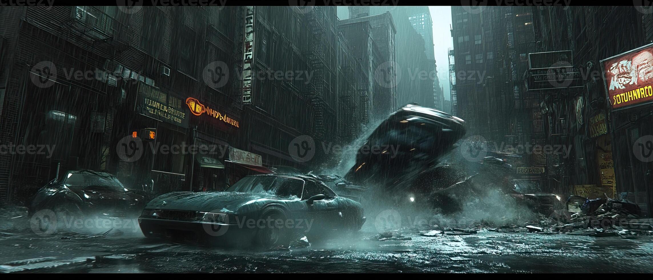 City Crash Rainy Street Chase photo