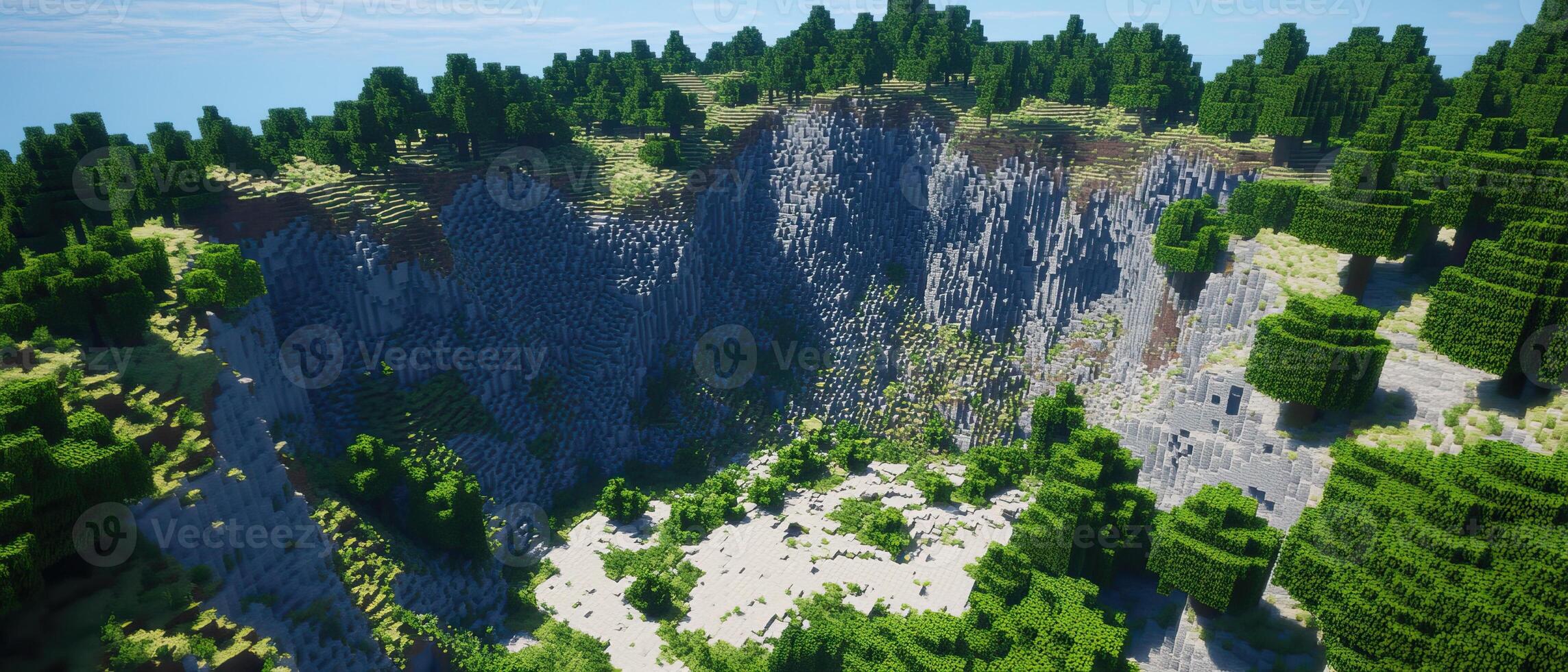 Quarry Landscape Aerial View photo