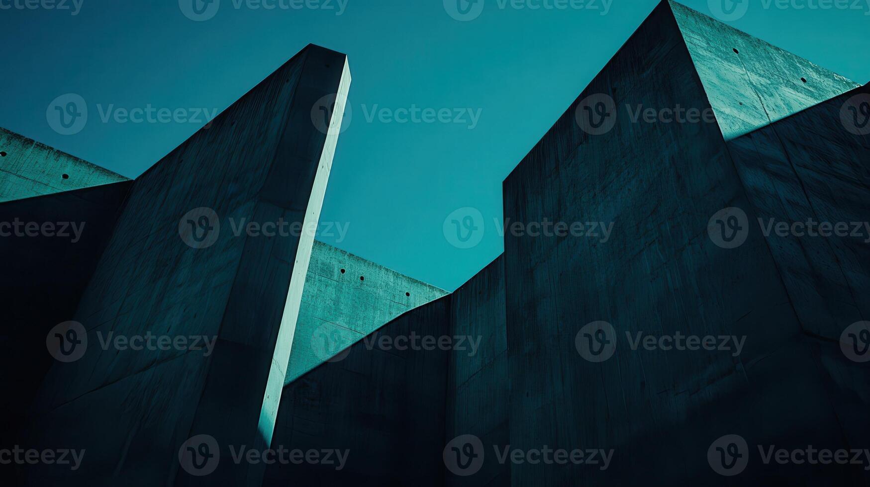 Concrete structure, daytime, urban, shadows, design photo