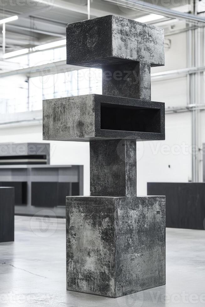 Abstract concrete sculpture photo