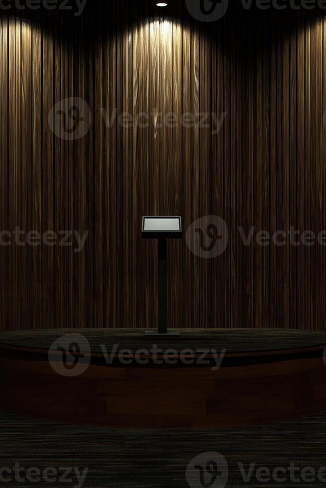 Empty stage with podium photo