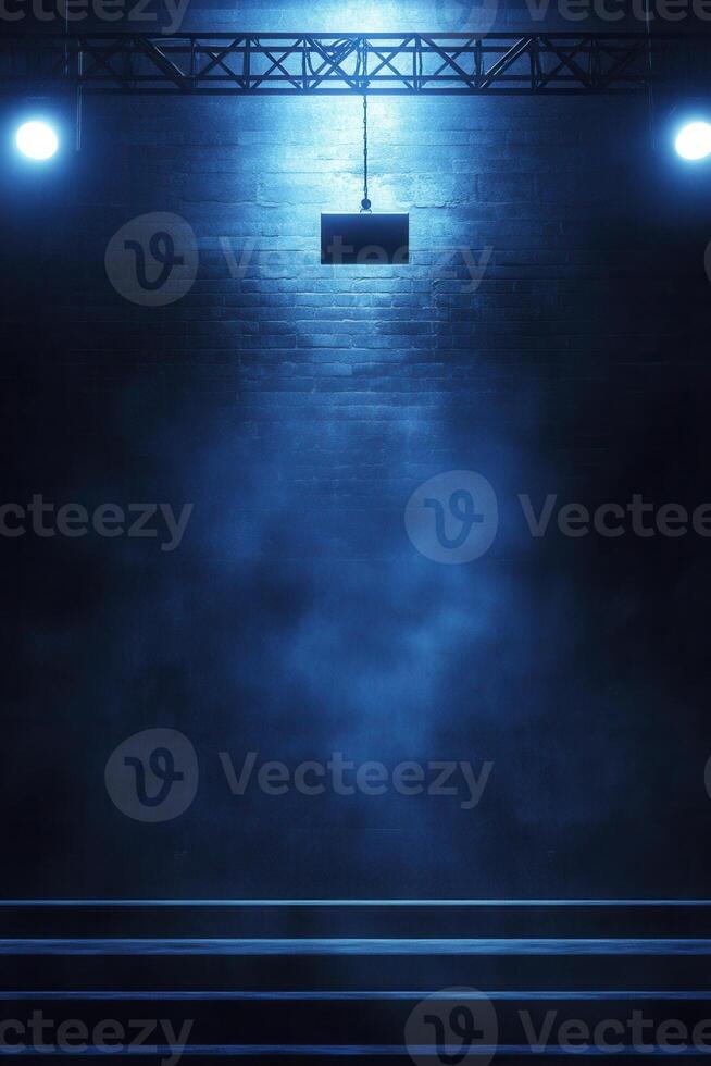 Stage, spotlights, smoky atmosphere photo