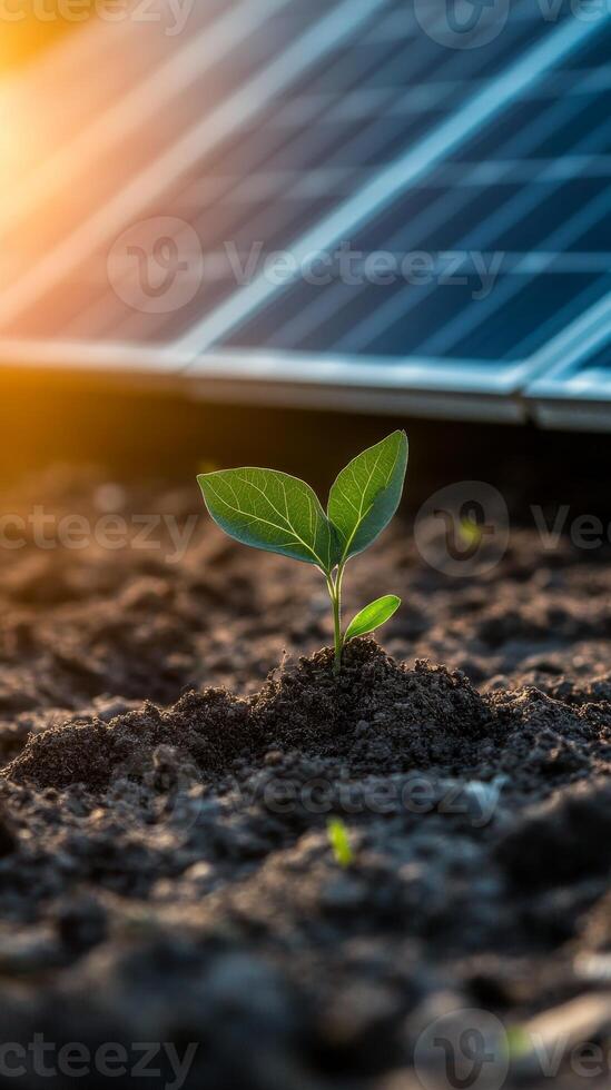 New Life Emerging From The Earth, Powered By Solar Energy photo
