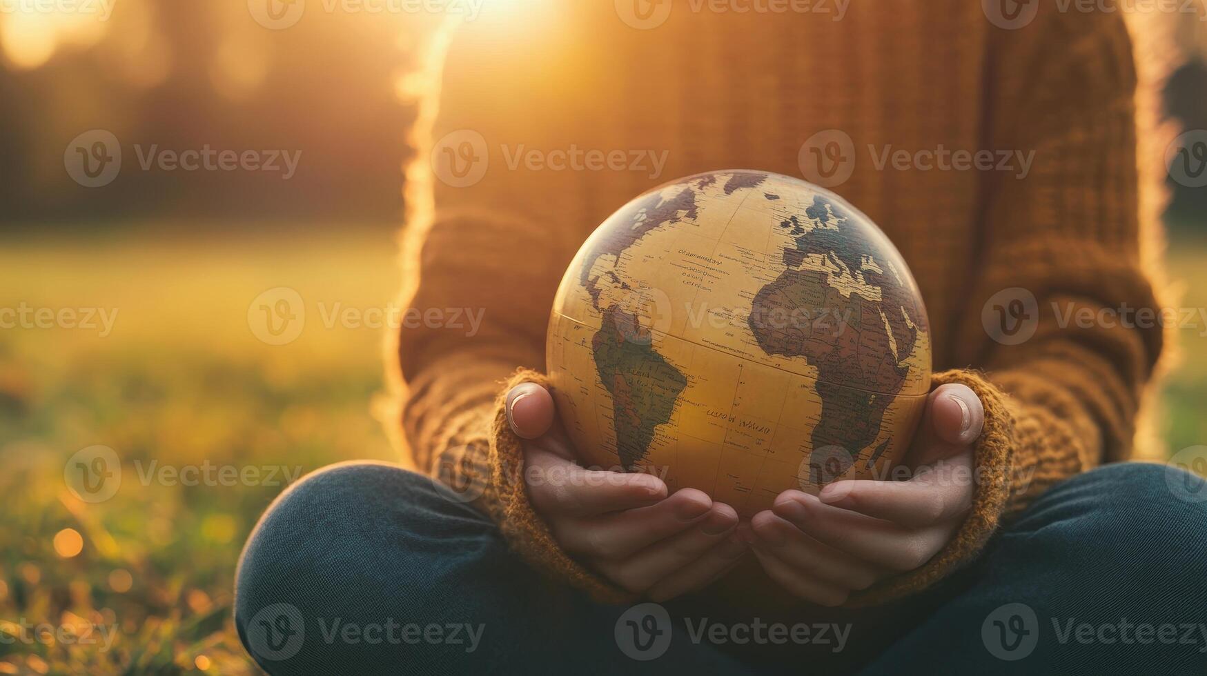 World in Hands - A Moment of Global Reflection photo