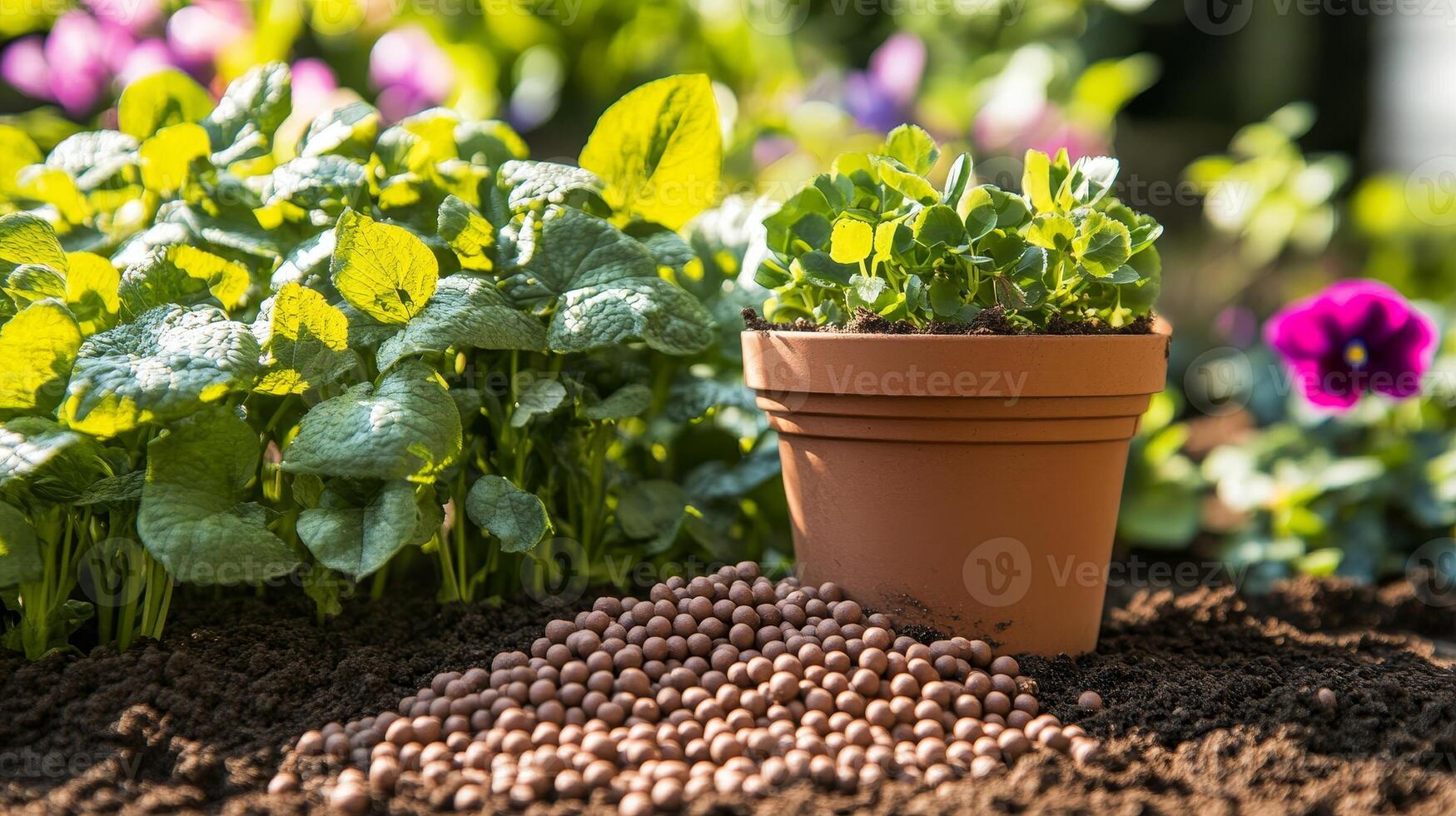 Beautiful Potted Plants in a Garden Setting photo