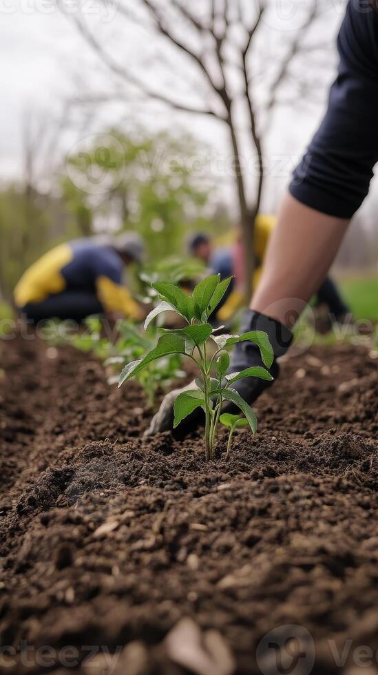 Community Planting Project Nurturing Nature's Growth photo