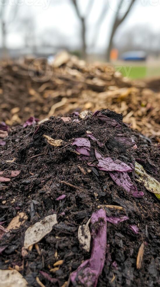 Close-up View of a Rich, Organic Compost Pile photo