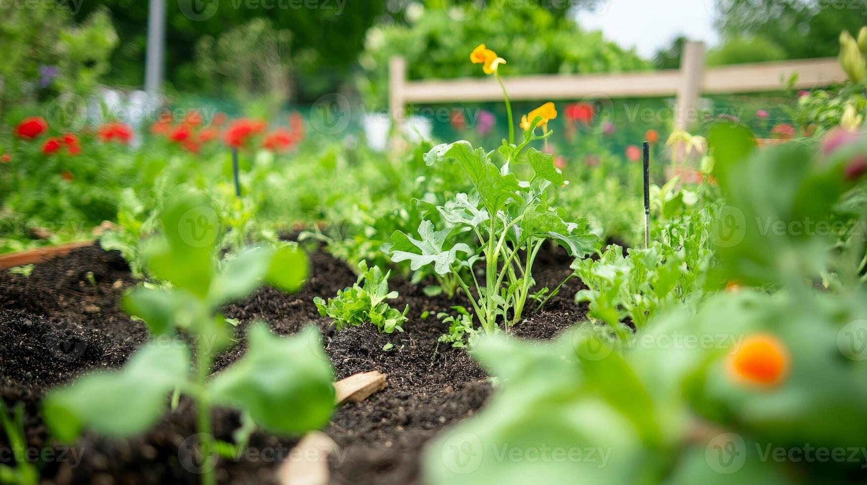 Vibrant Community Garden - Lush Plants and Flowers photo